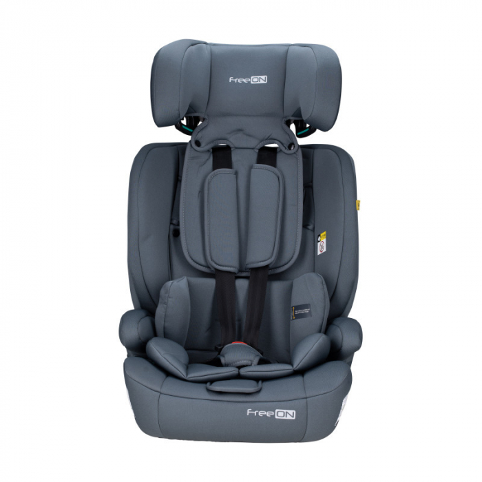 Scaun auto, FreeON, Uran, Pentru copii, I-Size, 76 - 150 cm/ 1 - 12 ani, Cu tetiera reglabila in 14 pozitii, Conform cu standardul european de securitate ECE R129, Dark Grey [20]