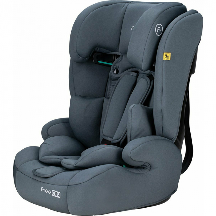 Scaun auto, FreeON, Uran, Pentru copii, I-Size, 76 - 150 cm/ 1 - 12 ani, Cu tetiera reglabila in 14 pozitii, Conform cu standardul european de securitate ECE R129, Dark Grey [13]
