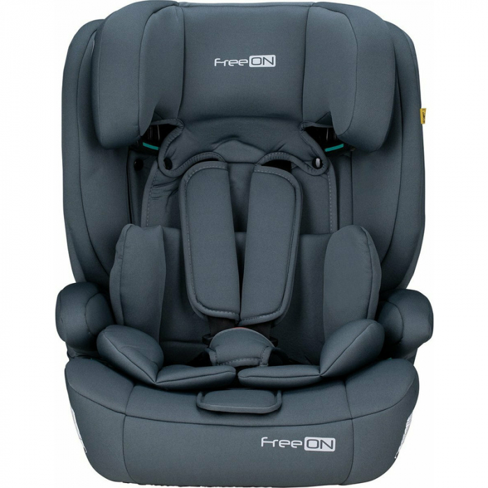 Scaun auto, FreeON, Uran, Pentru copii, I-Size, 76 - 150 cm/ 1 - 12 ani, Cu tetiera reglabila in 14 pozitii, Conform cu standardul european de securitate ECE R129, Dark Grey [1]