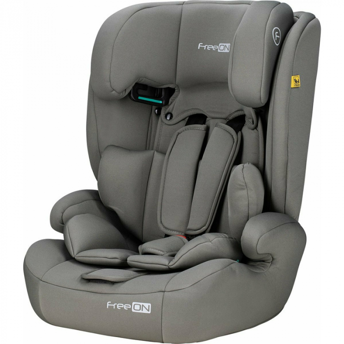Scaun auto, FreeON, Uran, Pentru copii, I-Size, 76 - 150 cm/ 1 - 12 ani, Cu tetiera reglabila in 14 pozitii, Conform cu standardul european de securitate ECE R129, Khaki Grey [11]