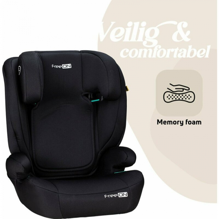 Scaun auto, FreeON, Vega, I-Size, Grupa 2/3, 100-150 cm, 4-12 ani, Cu husa detasabila, Cu cotiere, Cu tetiera reglabila 14 pozitii, Conform cu standardul european de securitate ECE R129, Negru [14]