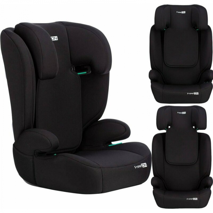 Scaun auto, FreeON, Vega, I-Size, Grupa 2/3, 100-150 cm, 4-12 ani, Cu husa detasabila, Cu cotiere, Cu tetiera reglabila 14 pozitii, Conform cu standardul european de securitate ECE R129, Negru [2]