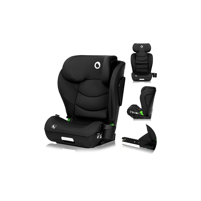 Scaun auto i-Size, Lionelo, Neal, Spatar reglabil in 4 pozitii, Tetiera in 10 pozitii, Suport sticla inclus, 15-36 Kg, 100-150 cm, Cu Isofix, Conform ECE R129, Negru [4]