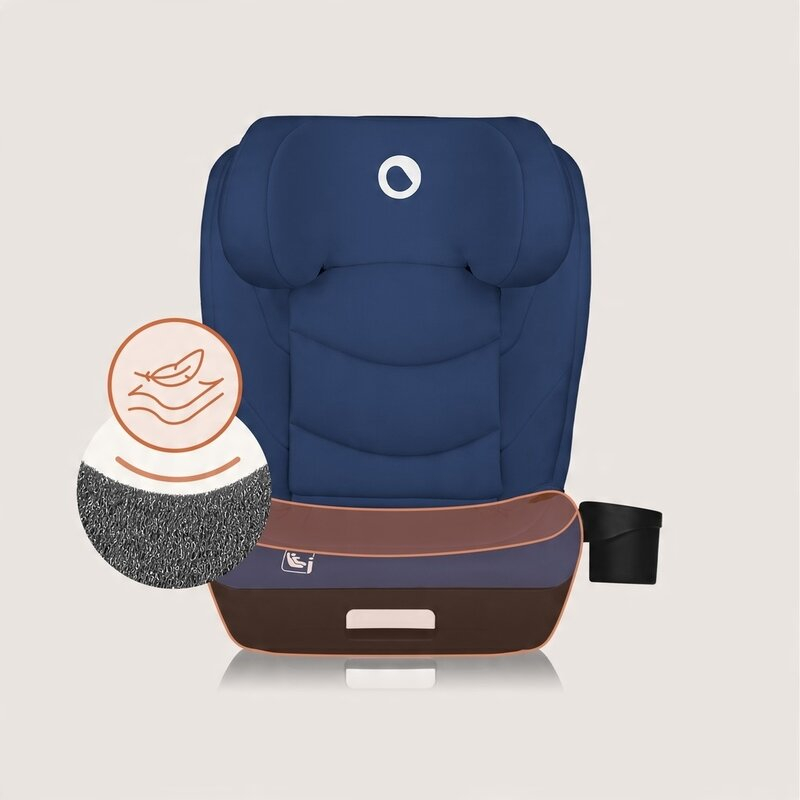 Scaun auto i-Size, Lionelo, Neal, Spatar reglabil in 4 pozitii, Tetiera in 10 pozitii, Suport sticla inclus, 15-36 Kg, 100-150 cm, Cu Isofix, Conform ECE R129, Albastru [13]