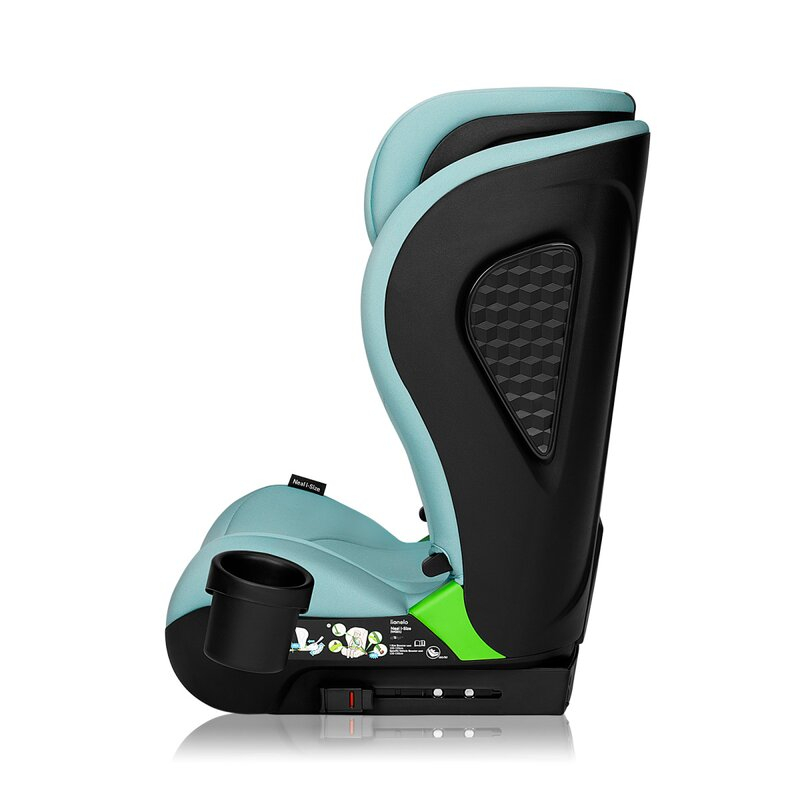 Scaun auto i-Size, Lionelo, Neal, Spatar reglabil in 4 pozitii, Tetiera in 10 pozitii, Suport sticla inclus, 15-36 Kg, 100-150 cm, Cu Isofix, Conform ECE R129, Verde Turquoise [6]