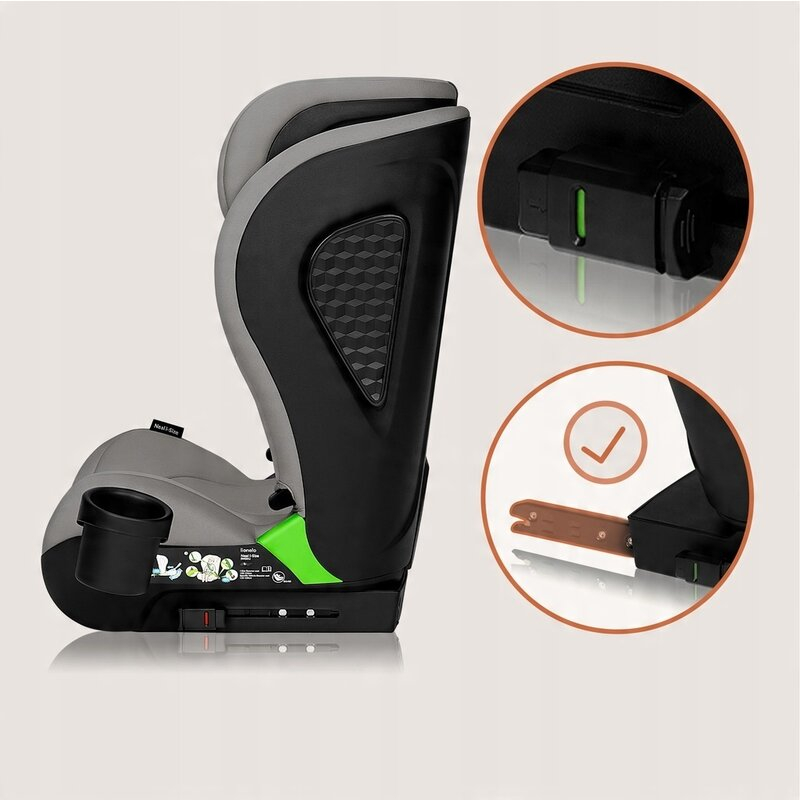 Scaun auto i-Size, Lionelo, Neal, Spatar reglabil in 4 pozitii, Tetiera in 10 pozitii, Suport sticla inclus, 15-36 Kg, 100-150 cm, Cu Isofix, Conform ECE R129, Verde Turquoise [19]
