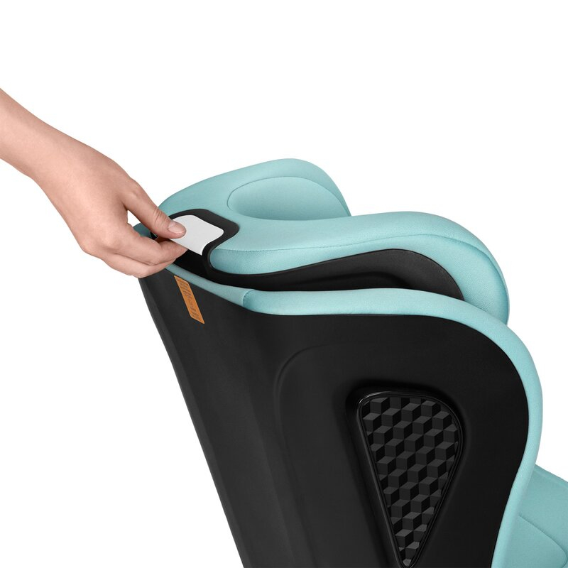 Scaun auto i-Size, Lionelo, Neal, Spatar reglabil in 4 pozitii, Tetiera in 10 pozitii, Suport sticla inclus, 15-36 Kg, 100-150 cm, Cu Isofix, Conform ECE R129, Verde Turquoise [9]