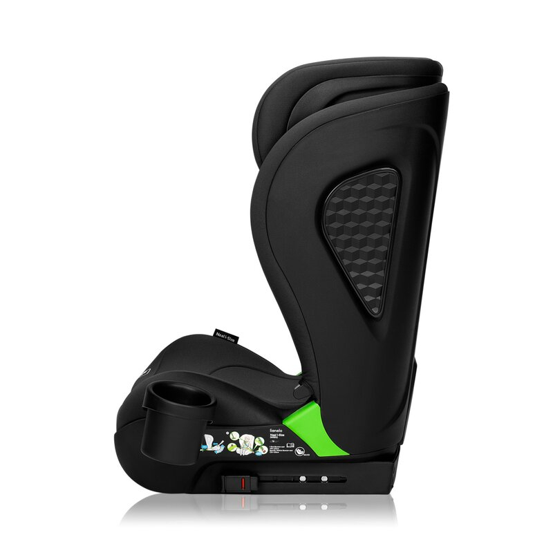 Scaun auto i-Size, Lionelo, Neal, Spatar reglabil in 4 pozitii, Tetiera in 10 pozitii, Suport sticla inclus, 15-36 Kg, 100-150 cm, Cu Isofix, Conform ECE R129, Negru [7]