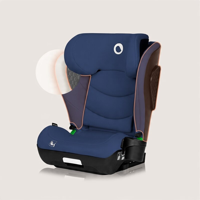 Scaun auto i-Size, Lionelo, Neal, Spatar reglabil in 4 pozitii, Tetiera in 10 pozitii, Suport sticla inclus, 15-36 Kg, 100-150 cm, Cu Isofix, Conform ECE R129, Albastru [17]
