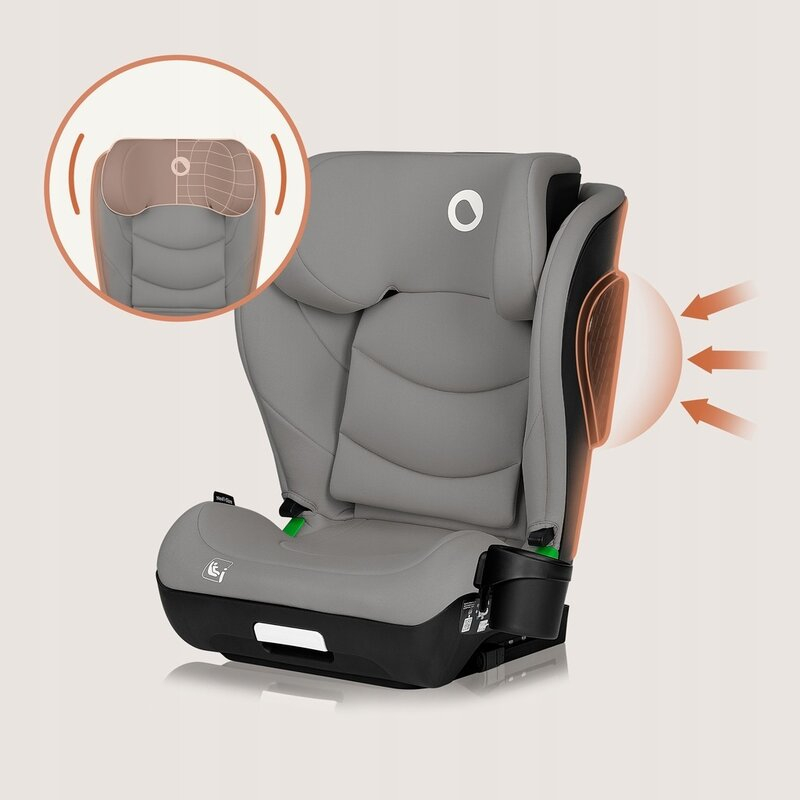 Scaun auto i-Size, Lionelo, Neal, Spatar reglabil in 4 pozitii, Tetiera in 10 pozitii, Suport sticla inclus, 15-36 Kg, 100-150 cm, Cu Isofix, Conform ECE R129, Verde Turquoise [22]