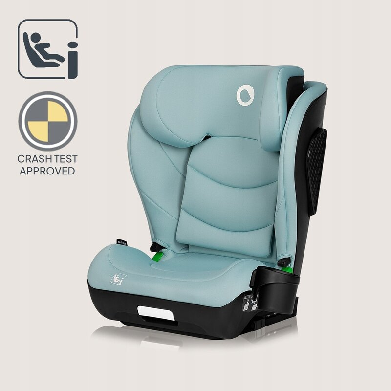 Scaun auto i-Size, Lionelo, Neal, Spatar reglabil in 4 pozitii, Tetiera in 10 pozitii, Suport sticla inclus, 15-36 Kg, 100-150 cm, Cu Isofix, Conform ECE R129, Verde Turquoise [21]