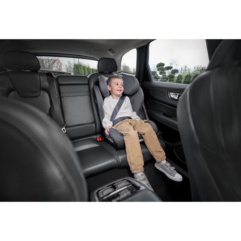 Scaun auto i-Size, Lionelo, Neal, Spatar reglabil in 4 pozitii, Tetiera in 10 pozitii, Suport sticla inclus, 15-36 Kg, 100-150 cm, Cu Isofix, Conform ECE R129, Negru [28]