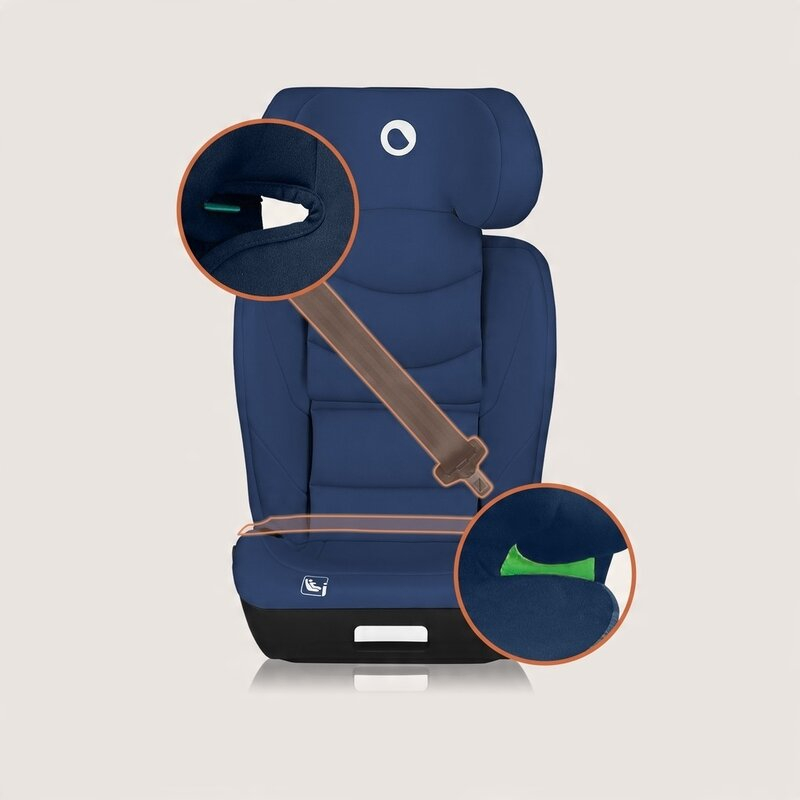 Scaun auto i-Size, Lionelo, Neal, Spatar reglabil in 4 pozitii, Tetiera in 10 pozitii, Suport sticla inclus, 15-36 Kg, 100-150 cm, Cu Isofix, Conform ECE R129, Albastru [14]