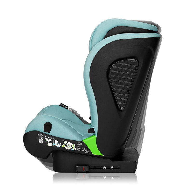 Scaun auto i-Size, Lionelo, Neal, Spatar reglabil in 4 pozitii, Tetiera in 10 pozitii, Suport sticla inclus, 15-36 Kg, 100-150 cm, Cu Isofix, Conform ECE R129, Verde Turquoise [8]