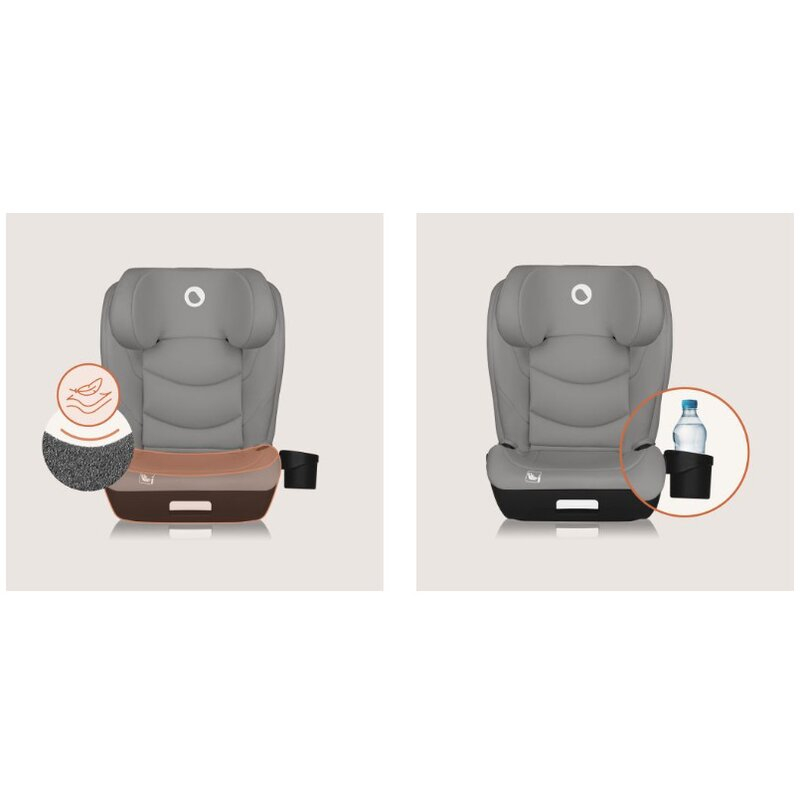 Scaun auto i-Size, Lionelo, Neal, Spatar reglabil in 4 pozitii, Tetiera in 10 pozitii, Suport sticla inclus, 15-36 Kg, 100-150 cm, Cu Isofix, Conform ECE R129, Verde Turquoise [13]