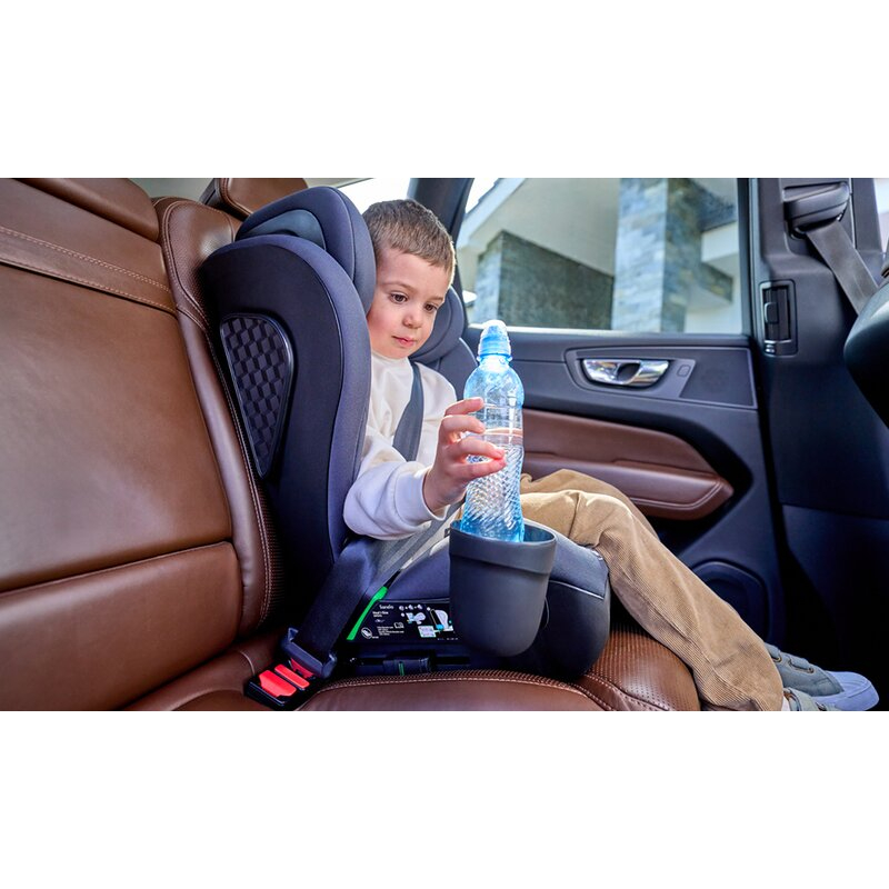 Scaun auto i-Size, Lionelo, Neal, Spatar reglabil in 4 pozitii, Tetiera in 10 pozitii, Suport sticla inclus, 15-36 Kg, 100-150 cm, Cu Isofix, Conform ECE R129, Negru [36]