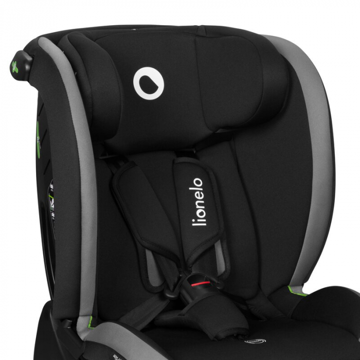 Scaun auto, Lionelo, Aart i-Size, Cu spatar inclinabil in 4 pozitii, Cu tetiera reglabila in 13 pozitii, 0-36 Kg, 40-150 cm, Cu centura siguranta in 3 puncte, Conform cu ECE R129/03, Gri [19]