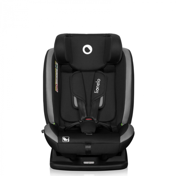 Scaun auto, Lionelo, Aart i-Size, Cu spatar inclinabil in 4 pozitii, Cu tetiera reglabila in 13 pozitii, 0-36 Kg, 40-150 cm, Cu centura siguranta in 3 puncte, Conform cu ECE R129/03, Gri [7]