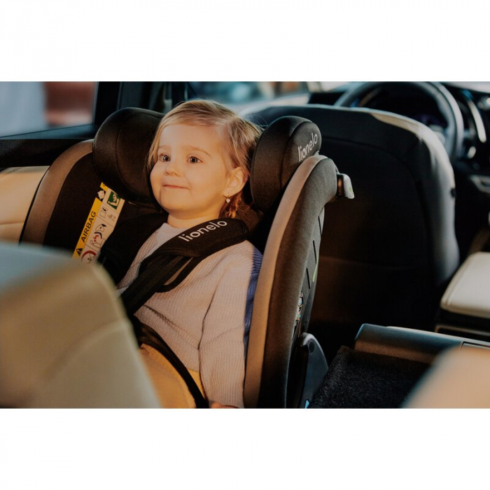 Scaun auto, Lionelo, Aart i-Size, Cu spatar inclinabil in 4 pozitii, Cu tetiera reglabila in 13 pozitii, 0-36 Kg, 40-150 cm, Cu centura siguranta in 3 puncte, Conform cu ECE R129/03, Bej [28]