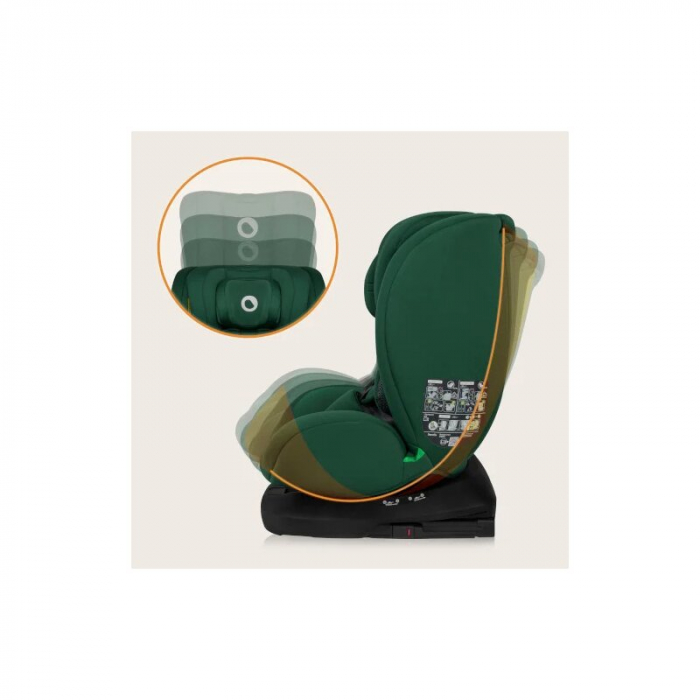 Scaun auto, Lionelo, Bastiaan i-Size, 4 in 1, Protectie laterala, Cu spatar inclinabil in 4 pozitii, Cu tetiera reglabila in 7 pozitii, Rotire 360 grade, Top Tether, 0-36 Kg, 40-150 cm, Cu Isofix, Con [25]