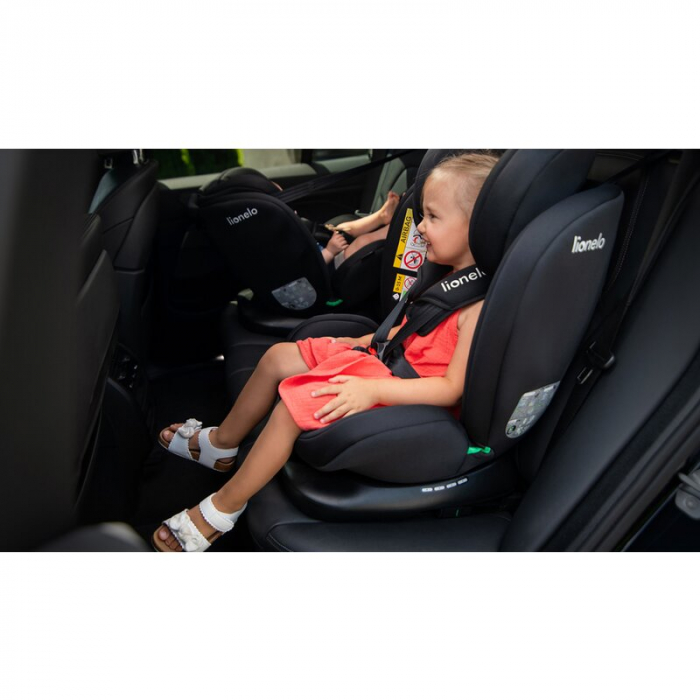 Scaun auto, Lionelo, Bastiaan i-Size, 4 in 1, Protectie laterala, Cu spatar inclinabil in 4 pozitii, Cu tetiera reglabila in 7 pozitii, Rotire 360 grade, Top Tether, 0-36 Kg, 40-150 cm, Cu Isofix, Con [18]