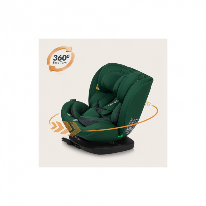 Scaun auto, Lionelo, Bastiaan i-Size, 4 in 1, Protectie laterala, Cu spatar inclinabil in 4 pozitii, Cu tetiera reglabila in 7 pozitii, Rotire 360 grade, Top Tether, 0-36 Kg, 40-150 cm, Cu Isofix, Con [26]