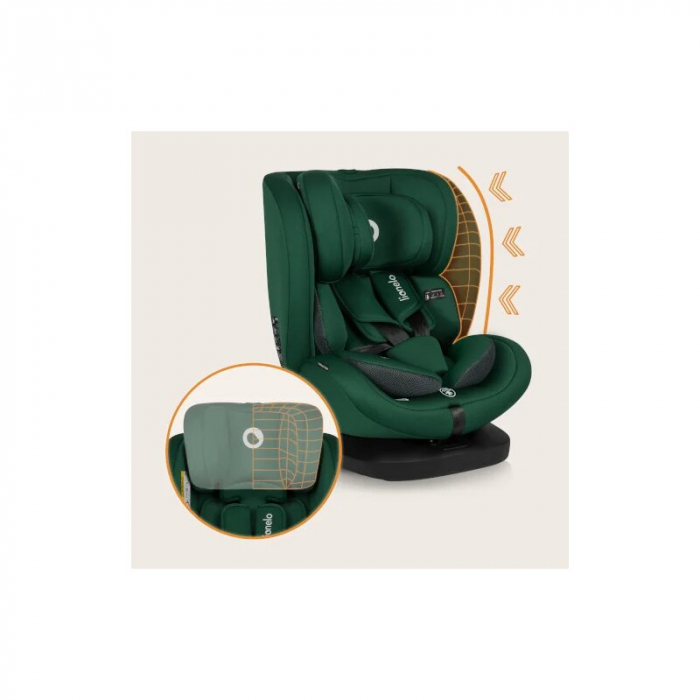 Scaun auto, Lionelo, Bastiaan i-Size, 4 in 1, Protectie laterala, Cu spatar inclinabil in 4 pozitii, Cu tetiera reglabila in 7 pozitii, Rotire 360 grade, Top Tether, 0-36 Kg, 40-150 cm, Cu Isofix, Con [28]