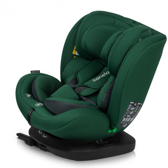 Scaun auto, Lionelo, Bastiaan i-Size, 4 in 1, Protectie laterala, Cu spatar inclinabil in 4 pozitii, Cu tetiera reglabila in 7 pozitii, Rotire 360 grade, Top Tether, 0-36 Kg, 40-150 cm, Cu Isofix, Con [5]