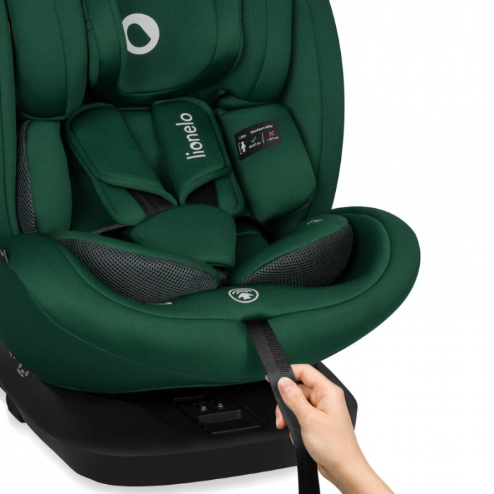 Scaun auto, Lionelo, Bastiaan i-Size, 4 in 1, Protectie laterala, Cu spatar inclinabil in 4 pozitii, Cu tetiera reglabila in 7 pozitii, Rotire 360 grade, Top Tether, 0-36 Kg, 40-150 cm, Cu Isofix, Con [16]