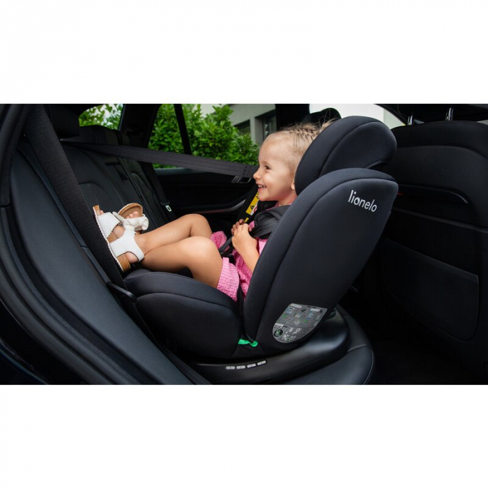 Scaun auto, Lionelo, Bastiaan i-Size, 4 in 1, Protectie laterala, Cu spatar inclinabil in 4 pozitii, Cu tetiera reglabila in 7 pozitii, Rotire 360 grade, Top Tether, 0-36 Kg, 40-150 cm, Cu Isofix, Con [20]