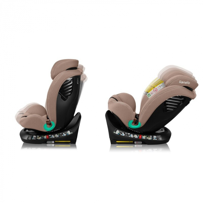 Scaun auto, Lionelo, Bastiaan One i-Size, 4 in 1, Protectie laterala, Cu spatar inclinabil in 4 pozitii, Cu tetiera reglabila in 13 pozitii, Rotire 360 grade, Top Tether, 0-36 Kg, 40-150 cm, Cu Isofix [31]