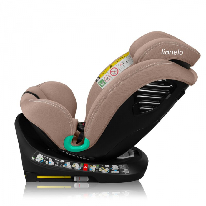 Scaun auto, Lionelo, Bastiaan One i-Size, 4 in 1, Protectie laterala, Cu spatar inclinabil in 4 pozitii, Cu tetiera reglabila in 13 pozitii, Rotire 360 grade, Top Tether, 0-36 Kg, 40-150 cm, Cu Isofix [17]