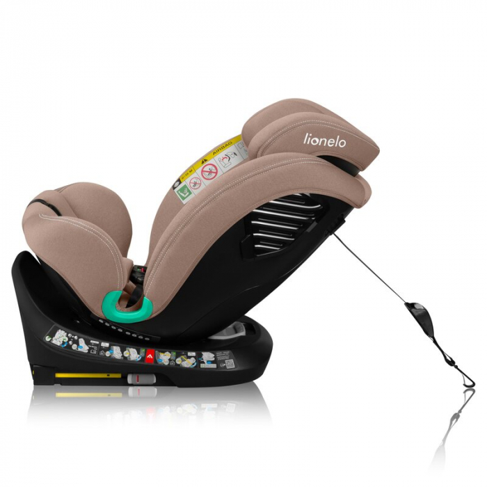 Scaun auto, Lionelo, Bastiaan One i-Size, 4 in 1, Protectie laterala, Cu spatar inclinabil in 4 pozitii, Cu tetiera reglabila in 13 pozitii, Rotire 360 grade, Top Tether, 0-36 Kg, 40-150 cm, Cu Isofix [20]