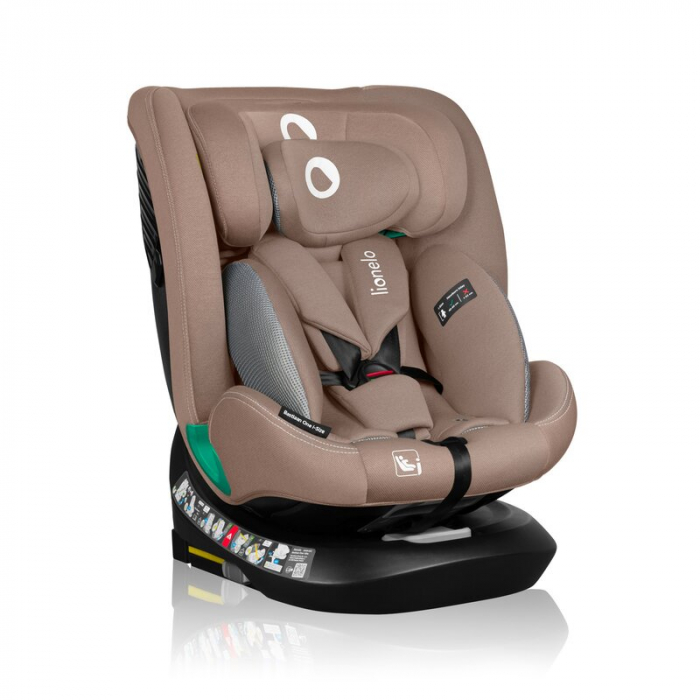 Scaun auto, Lionelo, Bastiaan One i-Size, 4 in 1, Protectie laterala, Cu spatar inclinabil in 4 pozitii, Cu tetiera reglabila in 13 pozitii, Rotire 360 grade, Top Tether, 0-36 Kg, 40-150 cm, Cu Isofix [6]