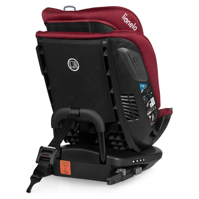 Scaun auto, Lionelo, Bastiaan RWF i-Size, Pozitie de somn, Protectie laterala, Rotire 360 grade, 0-36 Kg, Cu Isofix si Centura Top Tether, Conform cu standardul european de securitate ECE R129, Rosu [12]