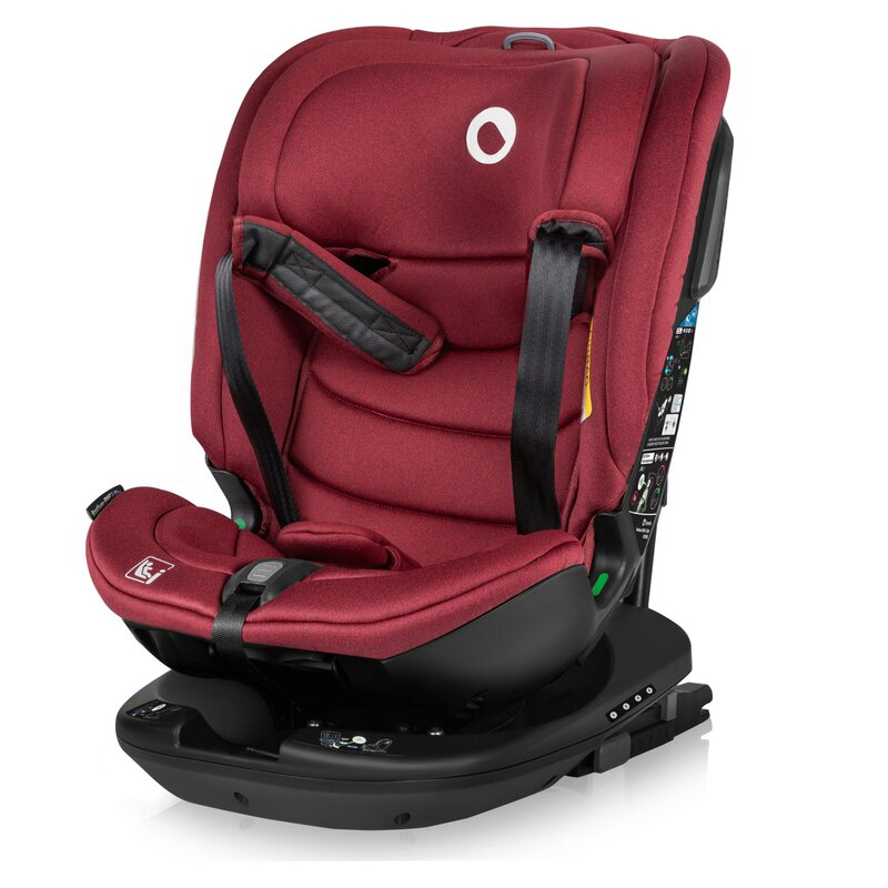 Scaun auto, Lionelo, Bastiaan RWF i-Size, Pozitie de somn, Protectie laterala, Rotire 360 grade, 0-36 Kg, Cu Isofix si Centura Top Tether, Conform cu standardul european de securitate ECE R129, Rosu [6]
