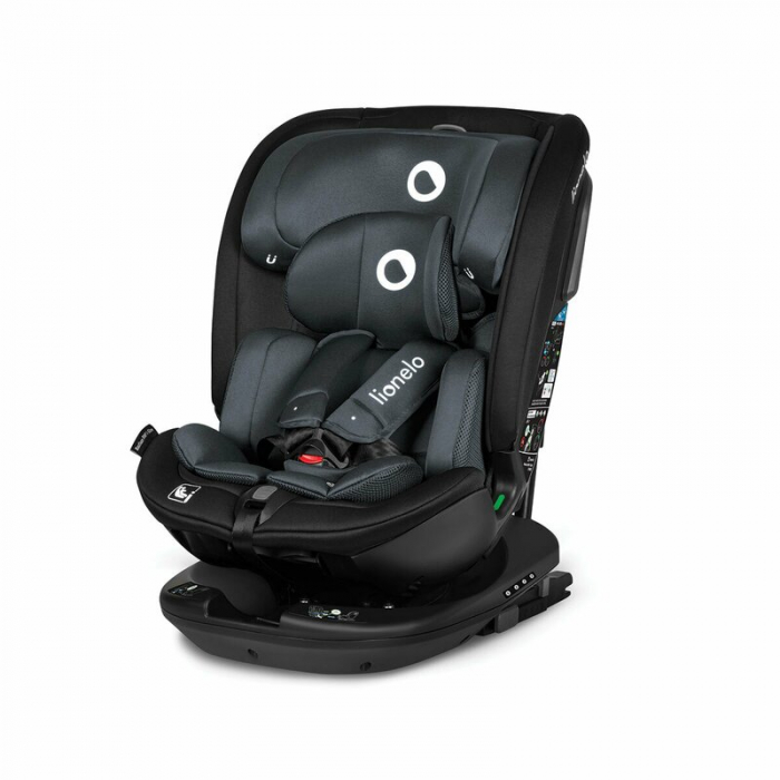 Scaun auto, Lionelo, Bastiaan RWF i-Size, Pozitie de somn, Protectie laterala, Rotire 360 grade, 0-36 Kg, Cu Isofix si Centura Top Tether, Conform cu standardul european de securitate ECE R129, Gri [1]