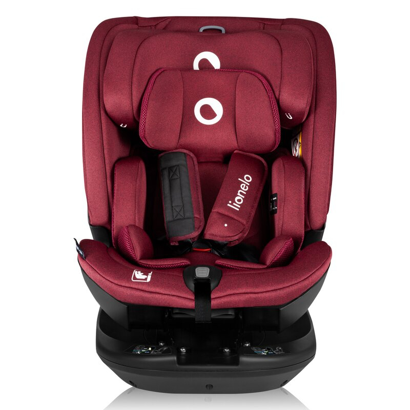 Scaun auto, Lionelo, Bastiaan RWF i-Size, Pozitie de somn, Protectie laterala, Rotire 360 grade, 0-36 Kg, Cu Isofix si Centura Top Tether, Conform cu standardul european de securitate ECE R129, Rosu [7]
