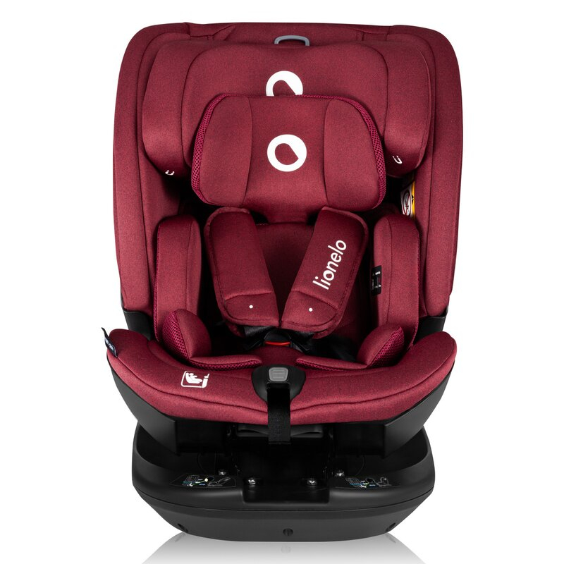 Scaun auto, Lionelo, Bastiaan RWF i-Size, Pozitie de somn, Protectie laterala, Rotire 360 grade, 0-36 Kg, Cu Isofix si Centura Top Tether, Conform cu standardul european de securitate ECE R129, Rosu [5]