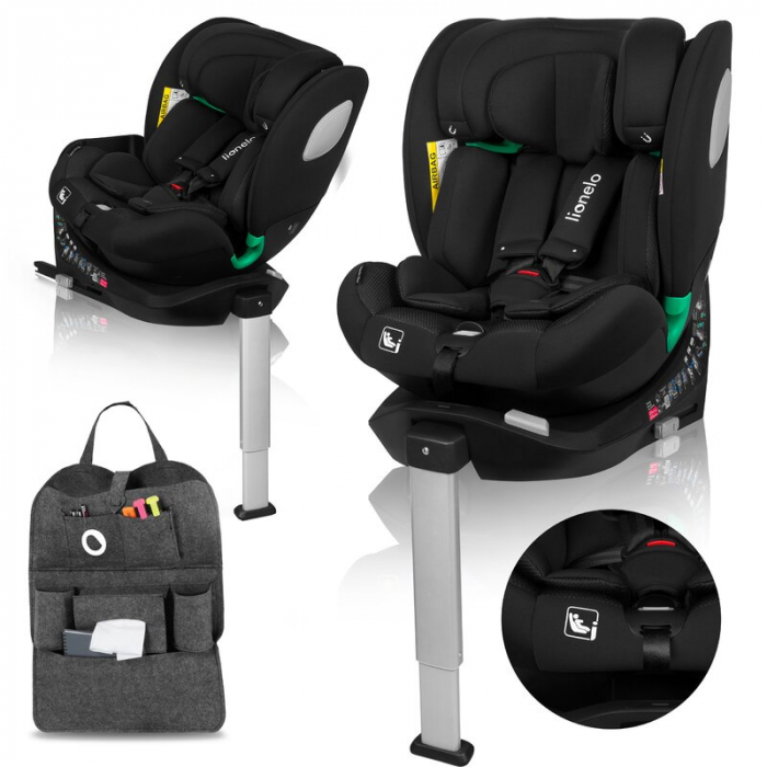 Scaun auto, Lionelo, Braam Air, i-Size, 0-36 Kg, 40-150 cm, Cu isofix si picior de fixare, Protectie laterala, Rotire 360 grade, Ajustare spatar in 5 pozitii, Tetiera reglabila in 14 trepte, Tehnologi [32]