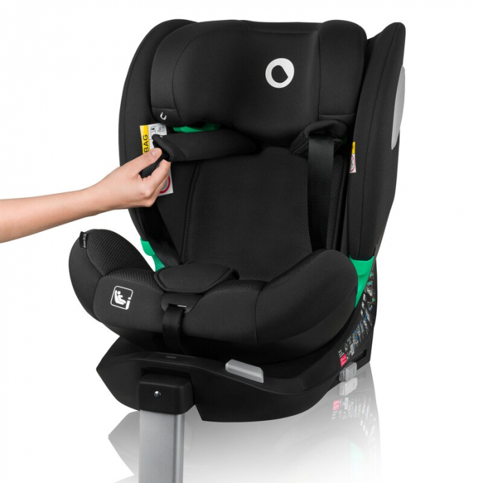 Scaun auto, Lionelo, Braam Air, i-Size, 0-36 Kg, 40-150 cm, Cu isofix si picior de fixare, Protectie laterala, Rotire 360 grade, Ajustare spatar in 5 pozitii, Tetiera reglabila in 14 trepte, Tehnologi [29]