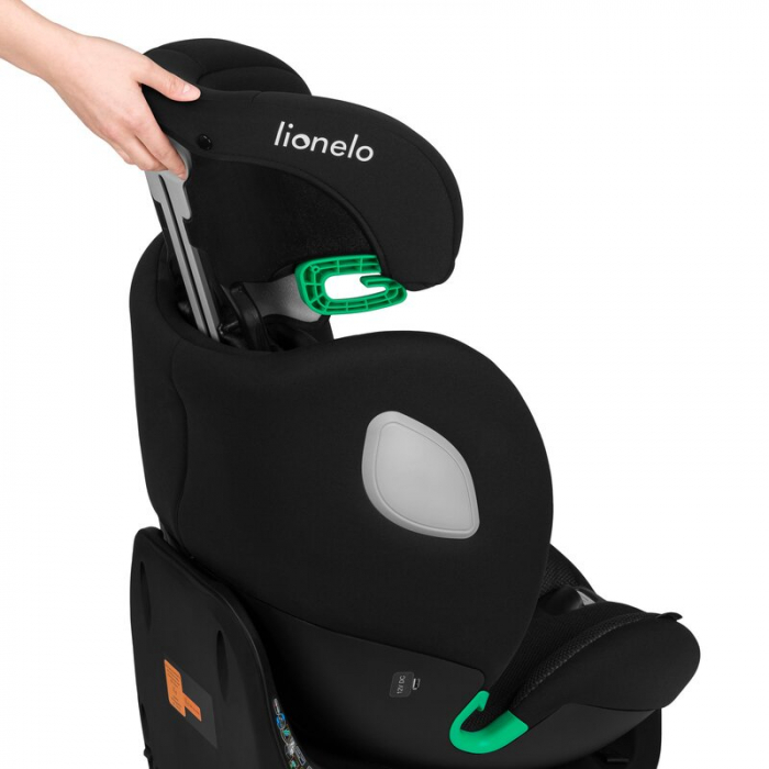 Scaun auto, Lionelo, Braam Air, i-Size, 0-36 Kg, 40-150 cm, Cu isofix si picior de fixare, Protectie laterala, Rotire 360 grade, Ajustare spatar in 5 pozitii, Tetiera reglabila in 14 trepte, Tehnologi [23]