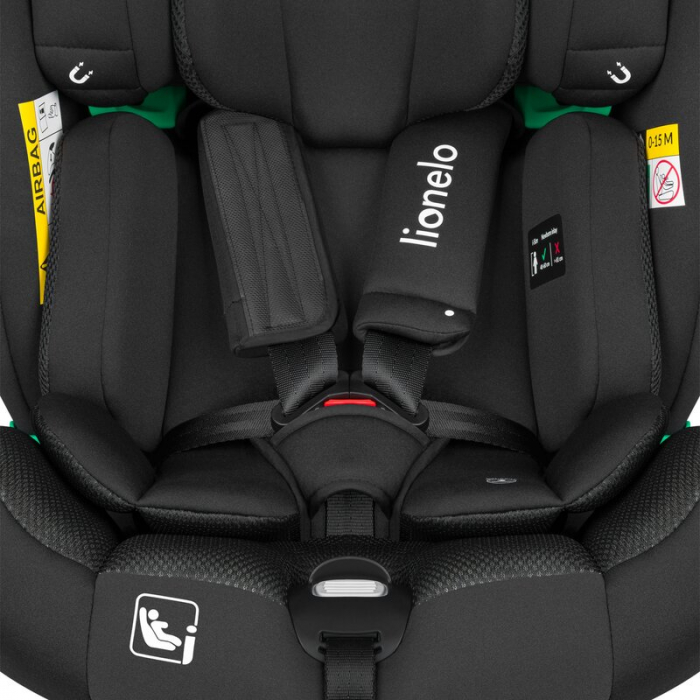 Scaun auto, Lionelo, Braam Air, i-Size, 0-36 Kg, 40-150 cm, Cu isofix si picior de fixare, Protectie laterala, Rotire 360 grade, Ajustare spatar in 5 pozitii, Tetiera reglabila in 14 trepte, Tehnologi [22]