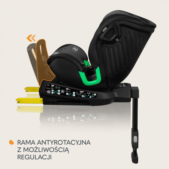 Scaun auto, Lionelo, Harmony i-Size, Rotire 360 grade, Protectie laterala, Cu spatar reglabil in 5 pozitii, Cu tetiera reglabila in 12 pozitii, 0-36 Kg, 40-150 cm, Cu Isofix, Husa din bambus, Conform  [37]