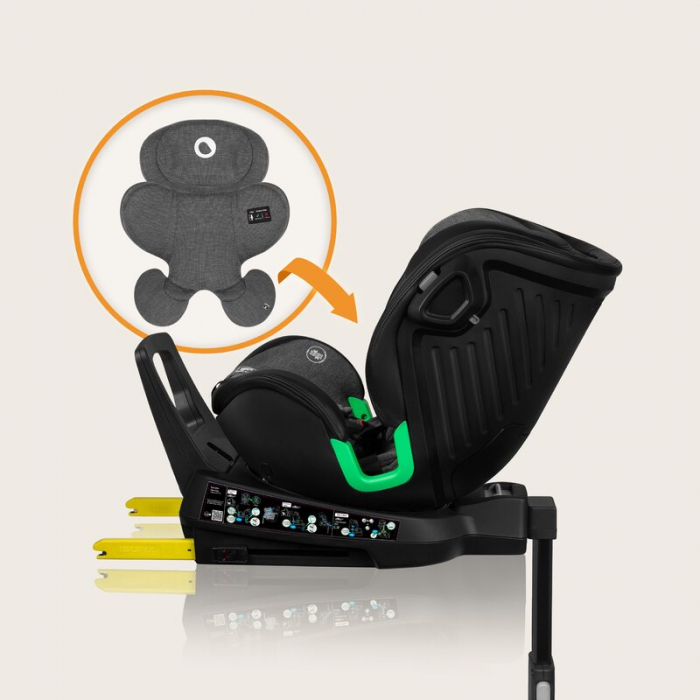 Scaun auto, Lionelo, Harmony i-Size, Rotire 360 grade, Protectie laterala, Cu spatar reglabil in 5 pozitii, Cu tetiera reglabila in 12 pozitii, 0-36 Kg, 40-150 cm, Cu Isofix, Husa din bambus, Conform  [43]