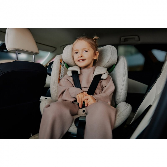 Scaun auto, Lionelo, Harmony i-Size, Rotire 360 grade, Protectie laterala, Cu spatar reglabil in 5 pozitii, Cu tetiera reglabila in 12 pozitii, 0-36 Kg, 40-150 cm, Cu Isofix, Husa din bambus, Conform  [63]