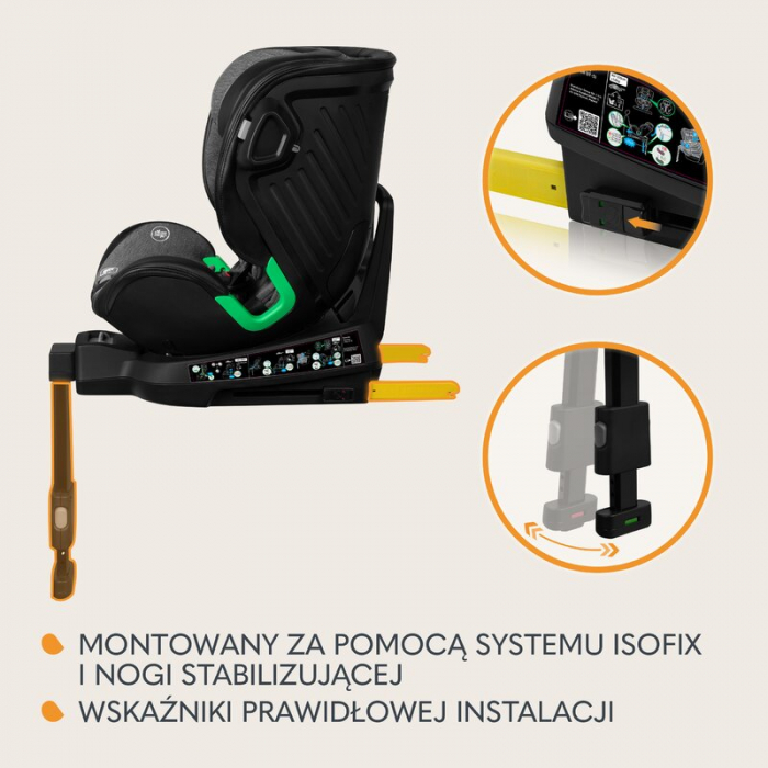 Scaun auto, Lionelo, Harmony i-Size, Rotire 360 grade, Protectie laterala, Cu spatar reglabil in 5 pozitii, Cu tetiera reglabila in 12 pozitii, 0-36 Kg, 40-150 cm, Cu Isofix, Husa din bambus, Conform  [35]