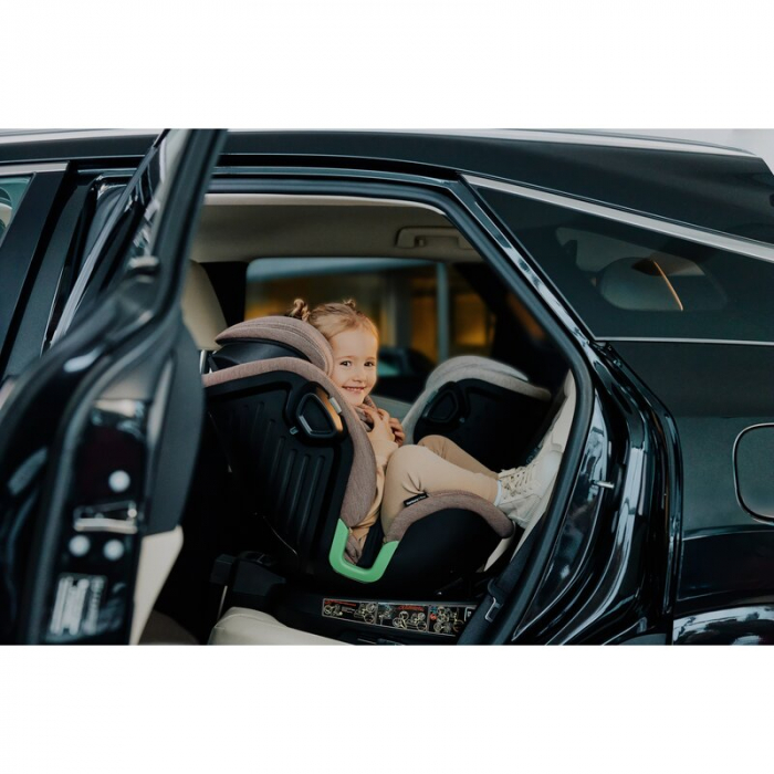 Scaun auto, Lionelo, Harmony i-Size, Rotire 360 grade, Protectie laterala, Cu spatar reglabil in 5 pozitii, Cu tetiera reglabila in 12 pozitii, 0-36 Kg, 40-150 cm, Cu Isofix, Husa din bambus, Conform  [46]