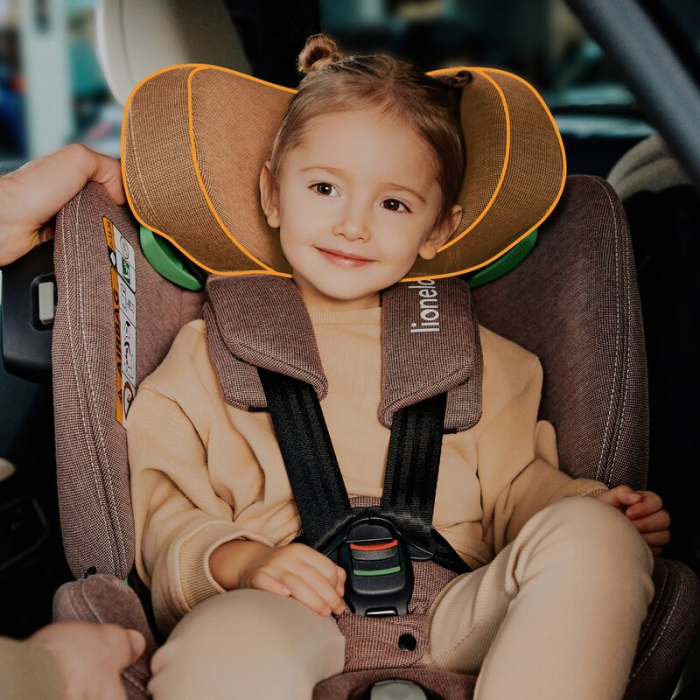 Scaun auto, Lionelo, Harmony i-Size, Rotire 360 grade, Protectie laterala, Cu spatar reglabil in 5 pozitii, Cu tetiera reglabila in 12 pozitii, 0-36 Kg, 40-150 cm, Cu Isofix, Husa din bambus, Conform  [41]