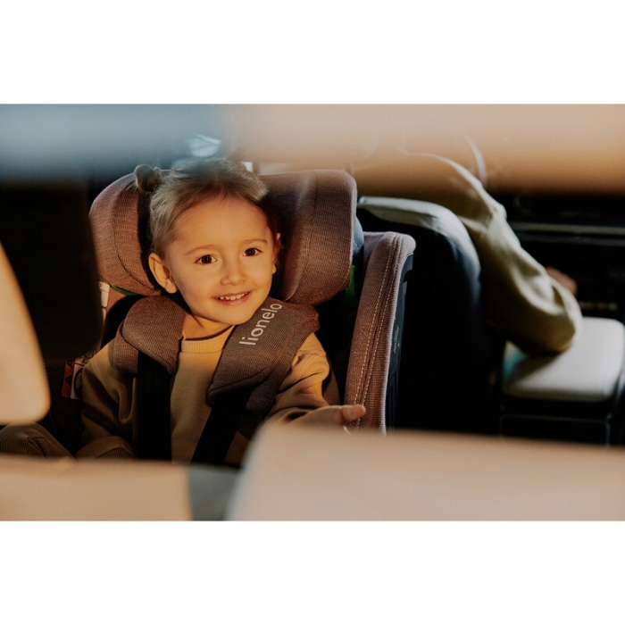Scaun auto, Lionelo, Harmony i-Size, Rotire 360 grade, Protectie laterala, Cu spatar reglabil in 5 pozitii, Cu tetiera reglabila in 12 pozitii, 0-36 Kg, 40-150 cm, Cu Isofix, Husa din bambus, Conform  [45]